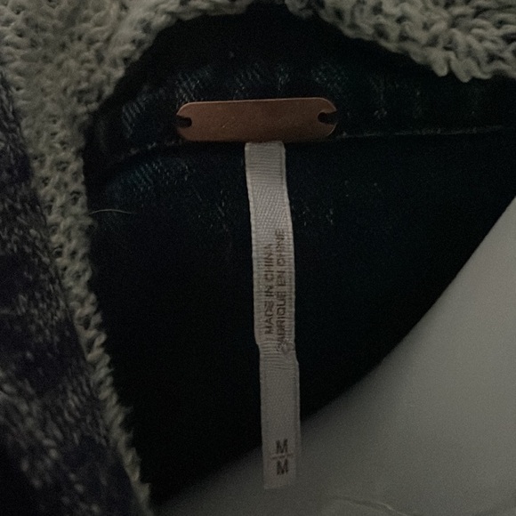 Free People Knit Hooded Jean Jacket - Picture 8 of 8